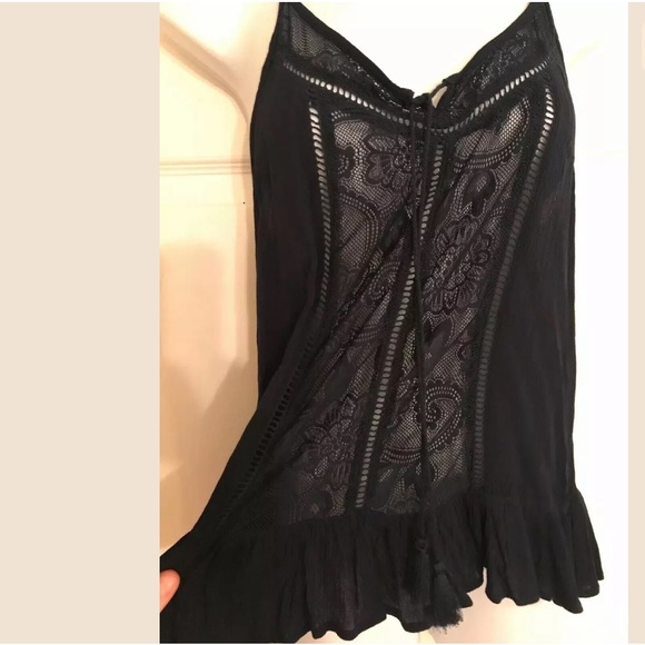 🆕 STACCATO Navy Blue Lace Tank Top Blouse Shirt - Picture 2 of 7